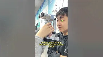 Introduce to you the operation of our portable slit lamp